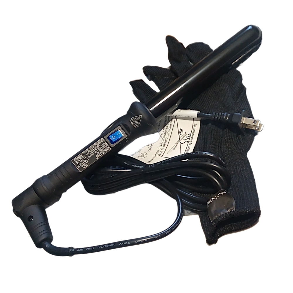 NuMe Black Curling Wand with Glove